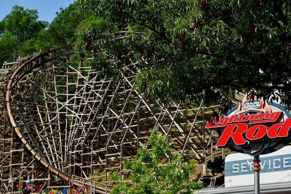 lightning rod is one of the best roller coasters at dollywood