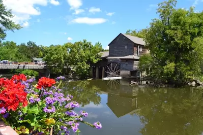 Visiting Old Mill Square is one of the best free things to do in the Smokies